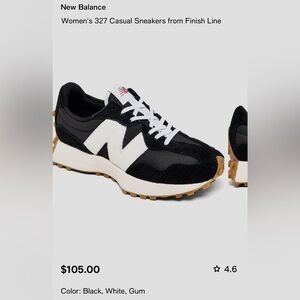 New Balance 327 Women's Sneakers - Black and White